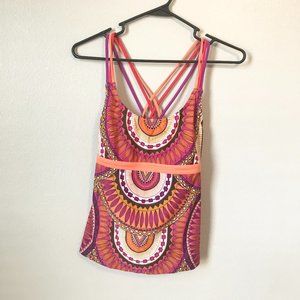 PRANA Colorful Strappy Tribal Yoga Tank Size Small